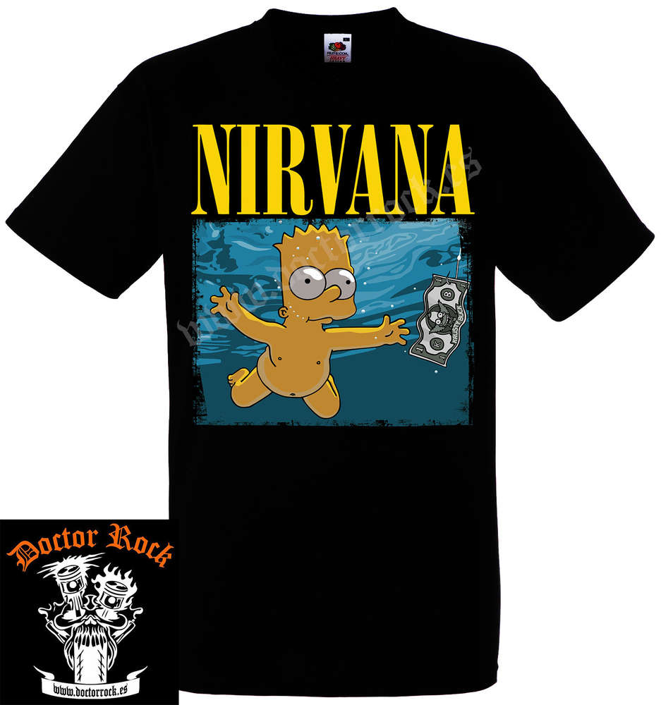 libertad Descriptivo medio Camiseta Nirvana (Bart Simpson) - DOCTOR ROCK
